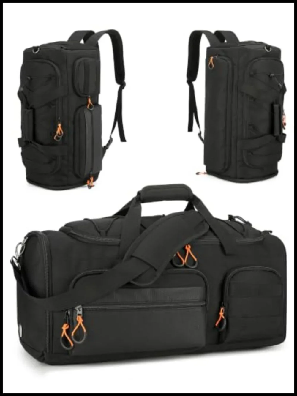 45L 3-in-1 Gym Bag Duffle Backpack Travel Sports Luggage